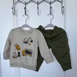 Carter's Cream and Green Construction Set